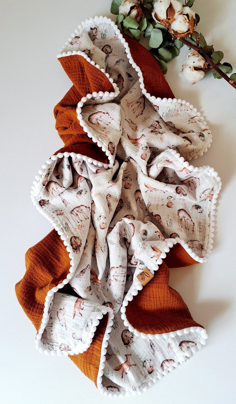 Double Gauze Muslin Blanket Cozy Toddler Blanket Baby Shower Etsy