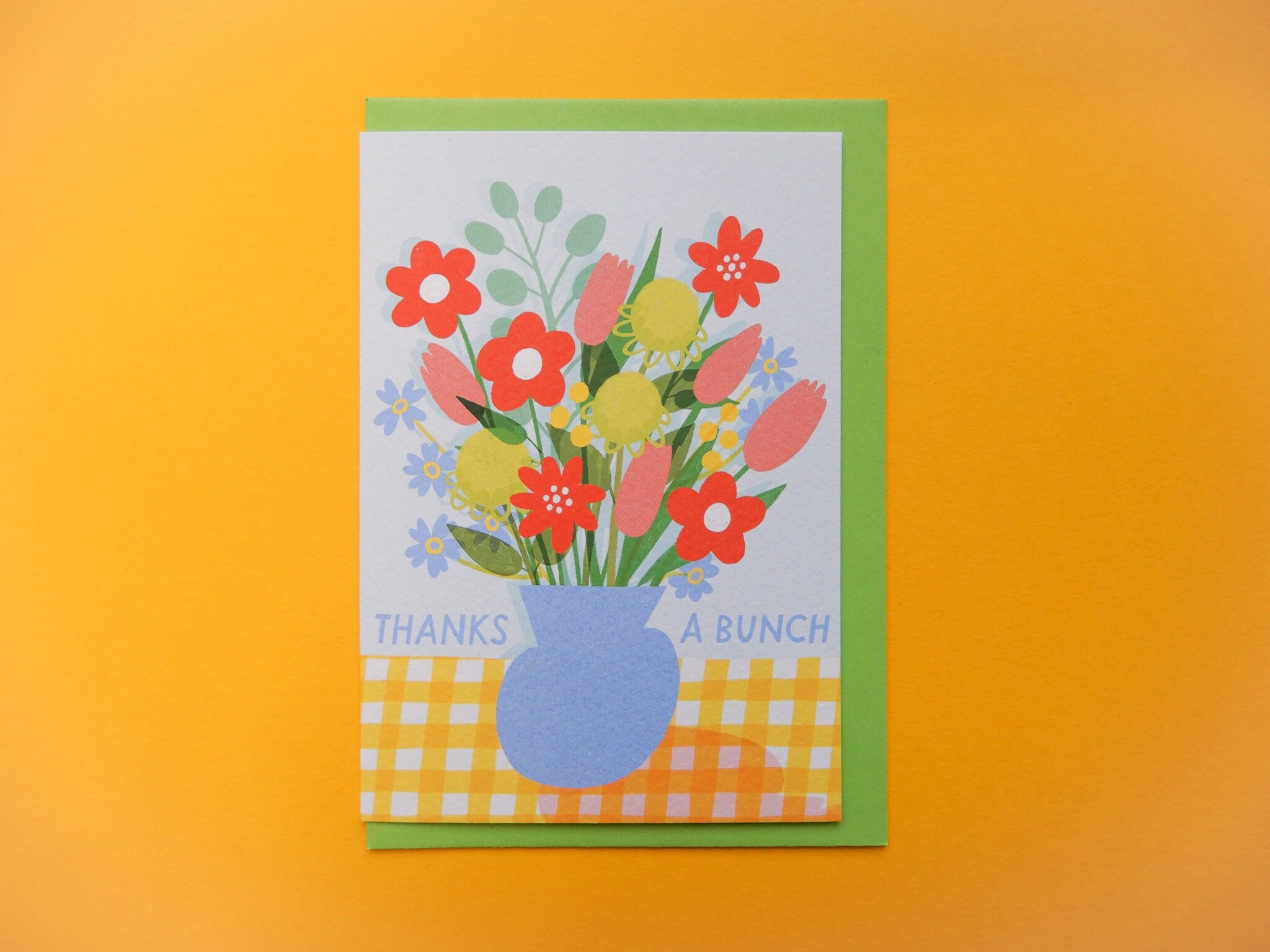 Thanks a Bunch Flowers A6 Greetings Card - Etsy