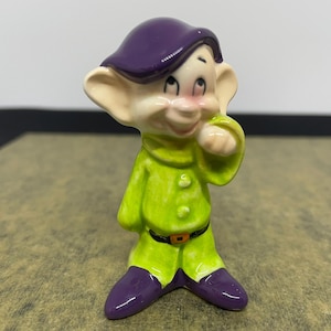 Vintage Walt Disney Snow White and 7 Dwarfs Dopey Porcelain Figurine