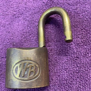 Vintage WB-spoorwegslot, geen sleutel