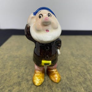 Vintage Walt Disney Productions Japan Snow White Dwarf Porcelain Figurine