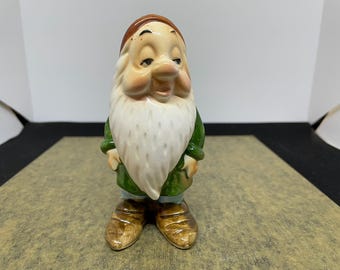 Figura vintage de enano dormilón de Walt Disney