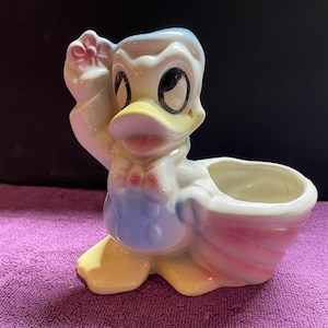 Walt Disney Productions Porcelain Donald Duck Planter