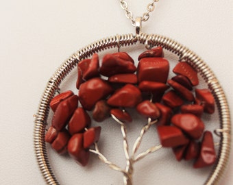 Tree Of Life Pendant in Coral