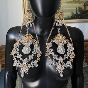 Gold headpice~Crystal Headpiece~Bollywood headpiece~Gold bridal headpiece~Tikka headpiece~Statement headpiece
