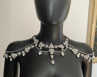 Achtergrondketting ~ Trouwschouder ~ Bruidssieraden ~ Lichaamsketting ~ Schouderketting ~ Bruidsketting