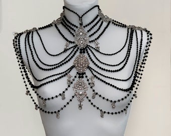 Schouder ketting ~ Bruiloft Body Sieraden ~ Achtergrond ketting ~ Bruids terug sieraden ~ Bruiloft schouder ~ Body ketting ~ Bruidslichaam ketting