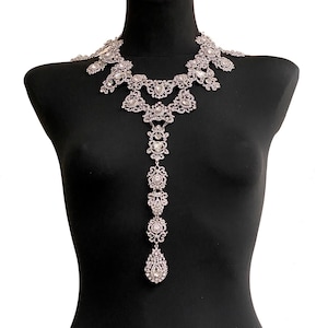 Collier en cristal ~ Colliers de déclaration ~ Collier de mariage ~ Collier en strass ~ Collier en argent