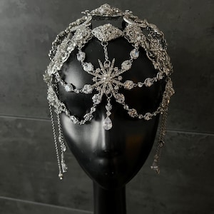 Silver Headpiece~Star crown~Crystal Headpiece~Celestial star wedding headpiece