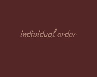 Individual order for Jacob