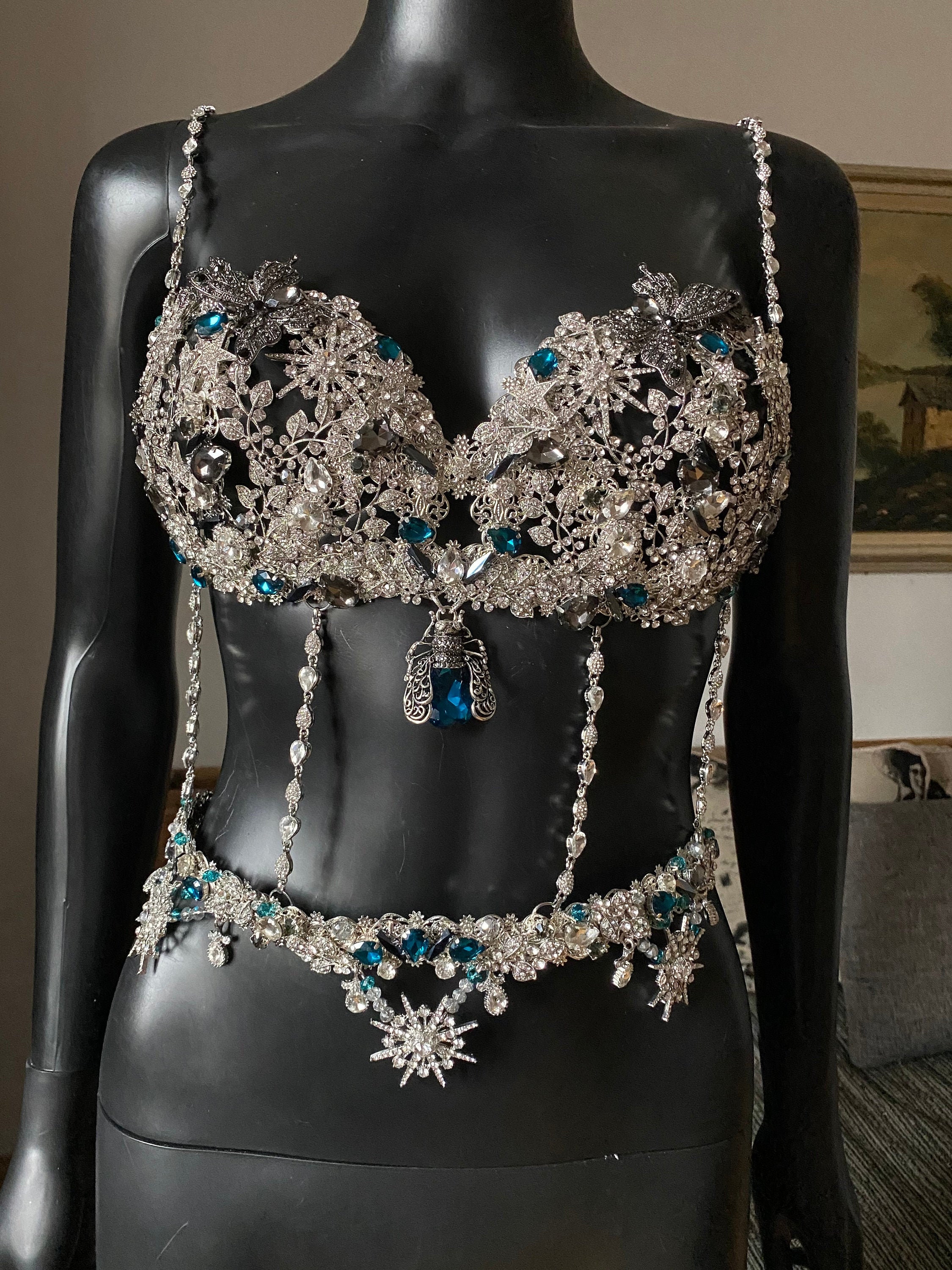 Crystal Bustier Corset rhinestone ...