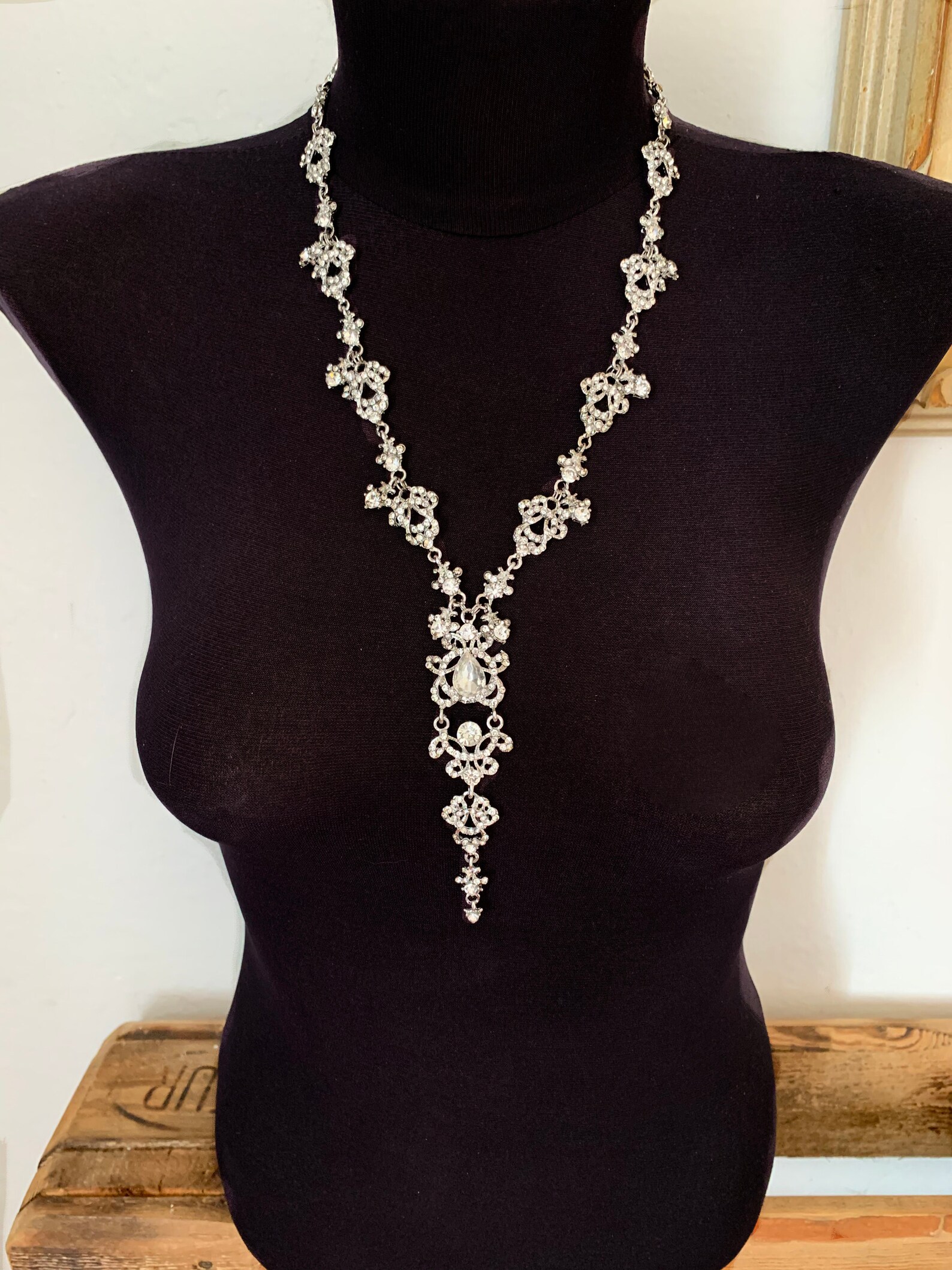 Silver statement necklaceSilver bridal necklaceNecklaces for Etsy