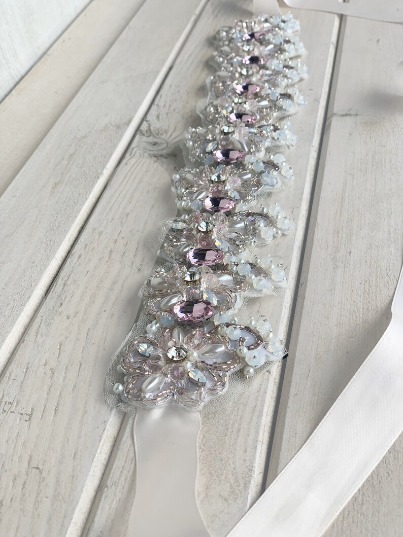 Crystal belt~Wedding sash~Wedding belt~Opal bridal belt~Rhinestone belt~Dress sash~Wedding dress~