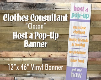IFR LLR White Wood "Host A Pop-Up" Vinyl Banner - ww02