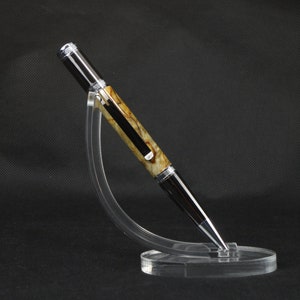 Sierra Diverse, Olive wood with Gunmetal/Chrome hardware handcrafted ballpoint pen