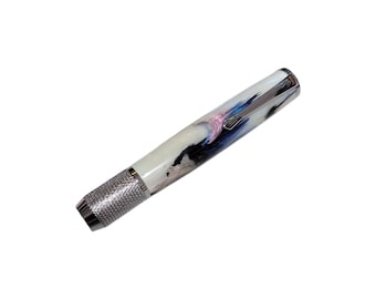 Chalk Holder, Abalone (creamy white, purples, blues & pink) with Chrome Hardware