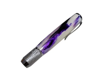 Chalk Holder, Purple Abalone Acrylic with Chrome Hardware