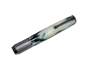 Chalk Holder, Green  Abalone with Chrome Hardware