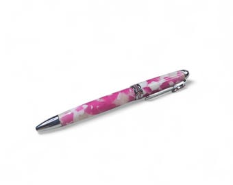 Breast Cancer Awareness Pen - Pink Crush Acrylic, Swarovski Crystals