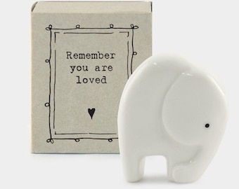 Mini Matchbox Elephant - 'Remember you are loved' - East of India
