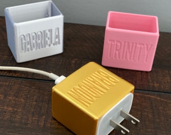 Personalized iPhone 12/13 Charger Box Plug - Phone Charm - Small Gifts - 3D Printed