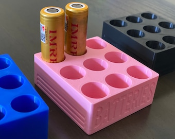 Personalized 18650/21700 Battery Storage Organizer: 3D Printed