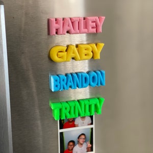 Personalized 3D Printed Name Fridge Magnet - Custom PLA Gift