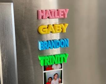 Personalized 3D Printed Name Fridge Magnet - Custom PLA Gift