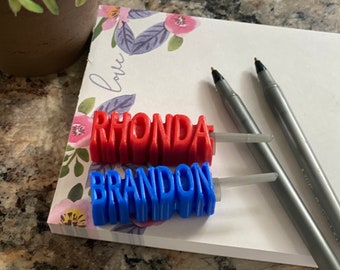 Personalized PLA Pen Cap Name Tag: Teacher Student Gift
