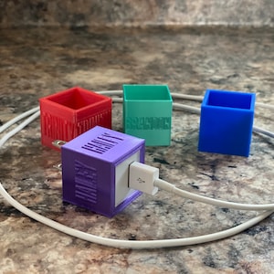 Personalized iPhone Charger Box Plug Phone Charm Small Gifts 3D Printed image 1