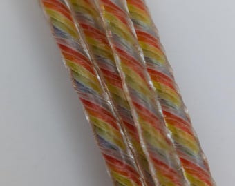 UK Handmade 104COE Glass Rod/ Cane/ Murrini Transparent Rainbow Clear LOT59