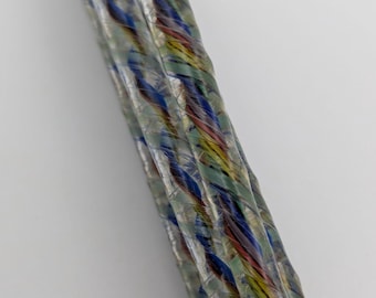 UK Handmade 104COE Glass Rod/ Cane/ Murrini Solid Rainbow with Clear LOT56