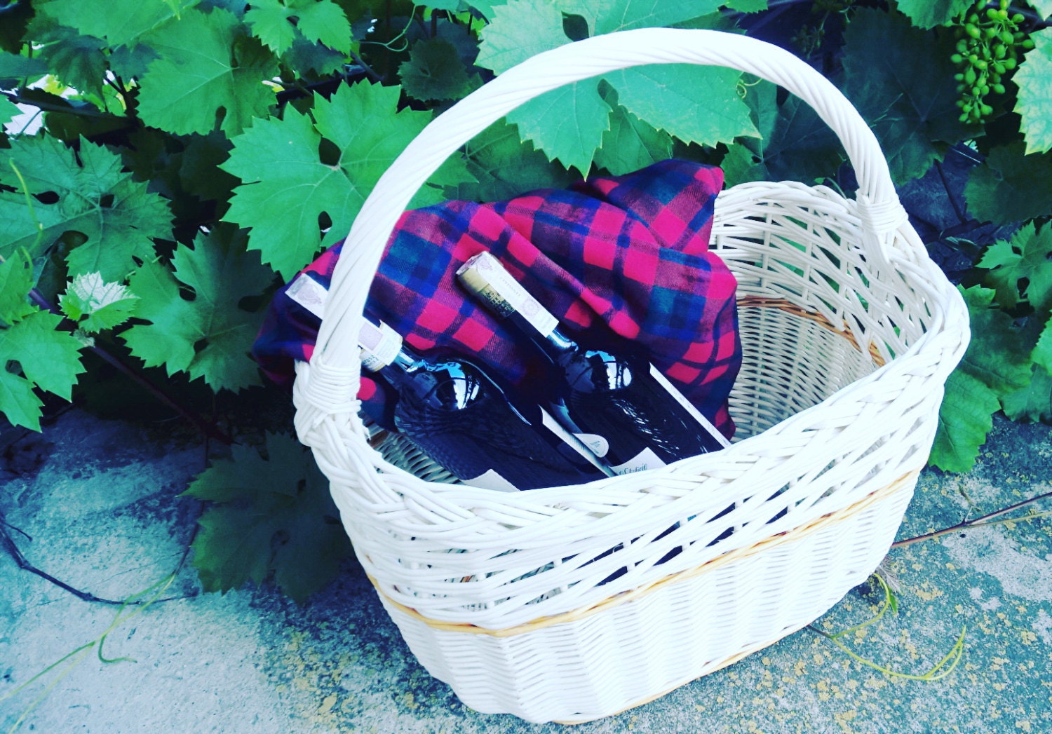 Wicker Bag Tote Bag Wicker Basket White Wicker Basket With | Etsy
