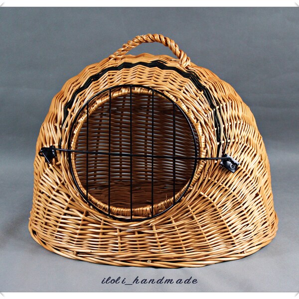 Cat carrier + CUSHION, Cat bed, Dog bed, Cat cave, Travel pet bed, cat travel bed, travel basket,