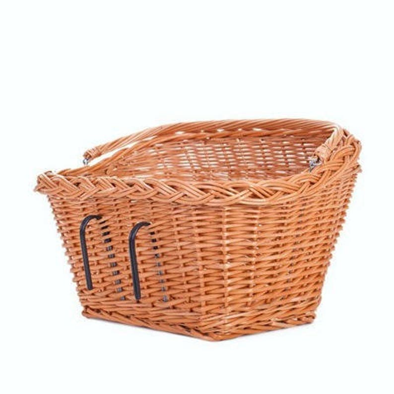 Bike basket, Brown wicker bike basket, bicycle basket, wicker basket, handmade bicycle basket image 4