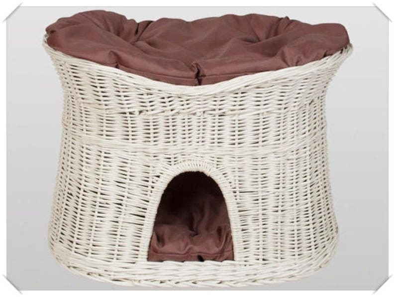 dog cave dog basket Wicker pet bed cat basket with cushions dog bed pet furniture cat cave