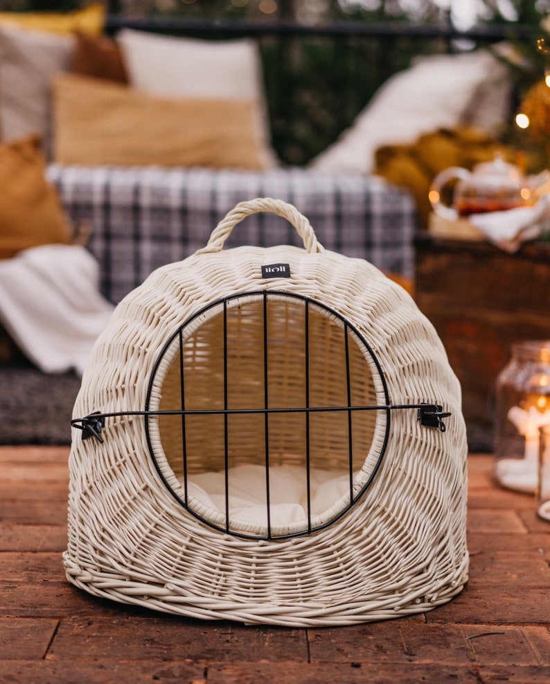 Cat Carrier Basket CUSHION Cat Cave Dog Bed Travel Pet Etsy