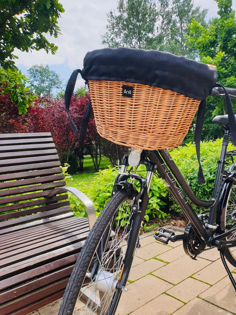 Bike basket COVER wicker bike basket shopping basket Etsy
