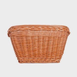 Bike basket, Brown wicker bike basket, bicycle basket, wicker basket, handmade bicycle basket image 3