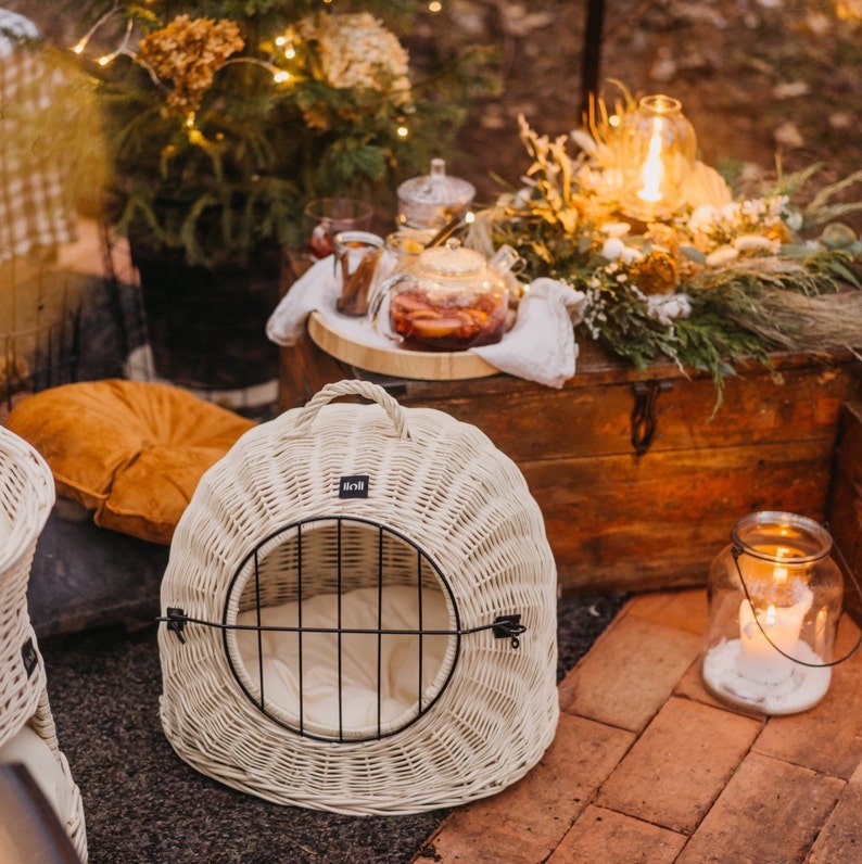 Cat Carrier Basket CUSHION Cat Cave Dog Bed Travel Pet Etsy