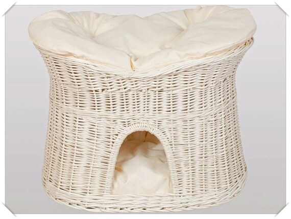 dog cave dog basket Wicker pet bed cat basket with cushions dog bed pet furniture cat cave