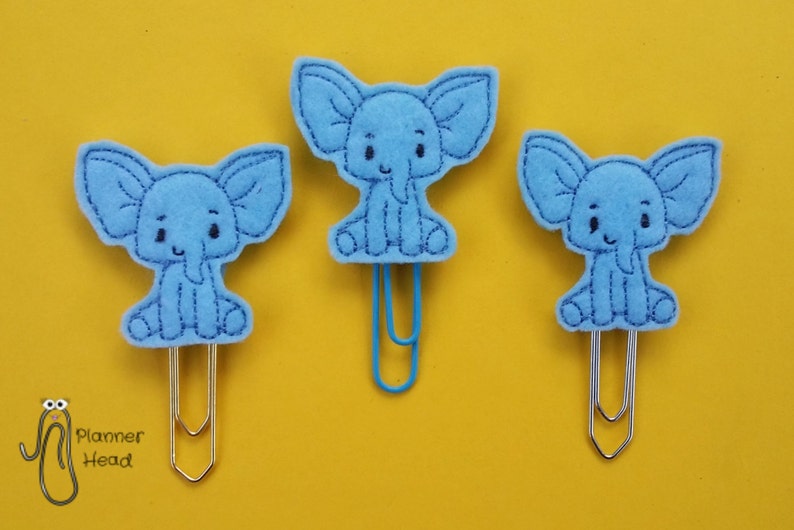 Elephant Planner Clips Elephant Paper Clips Elephant Etsy