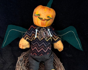 Little Jack -- OOAK Pumpkin Art Doll