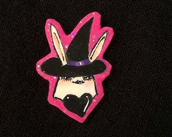 Spooky Spring Brooches -- "Witch"