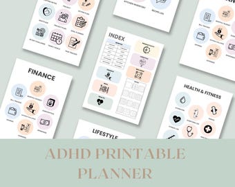 Printable ADHD Planner for Adults | Neurodivergent Task Organizer (PDF)