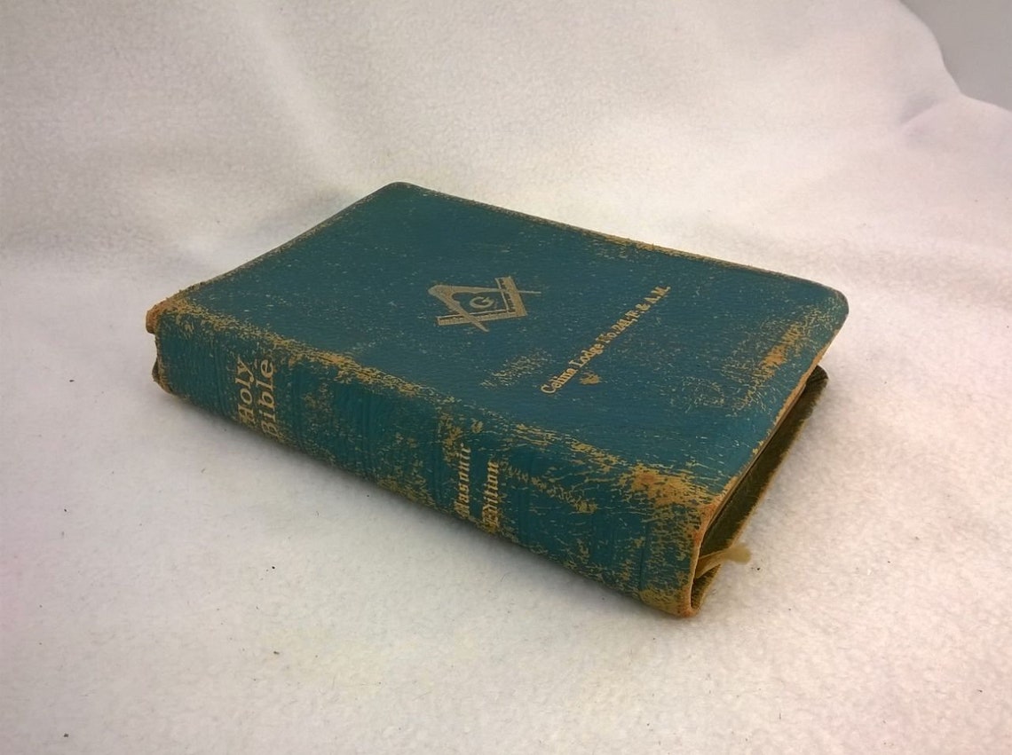 Old Masonic Pocket Book Masonic Bible Antique Book Etsy