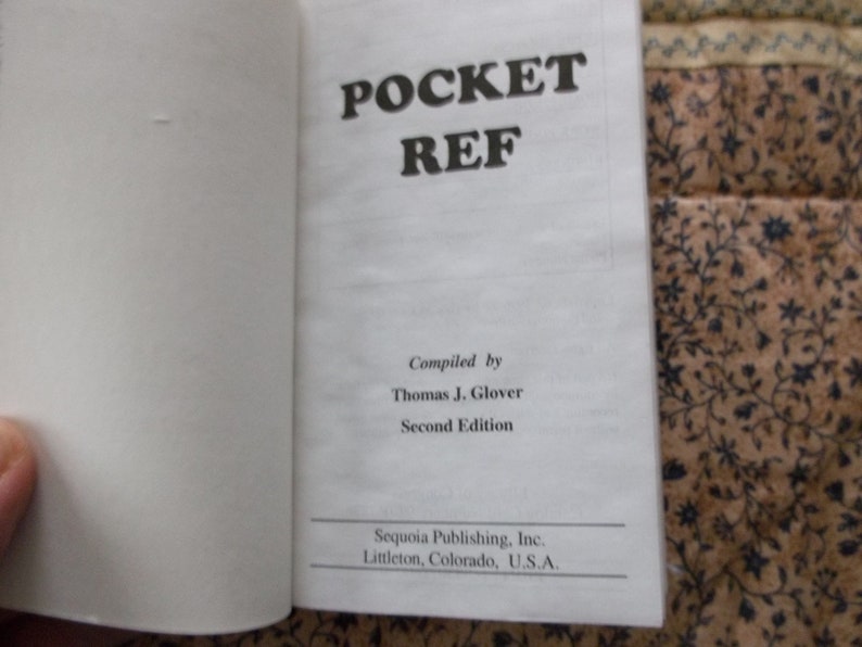 Vintage Pocket Ref by Thomas J. Glover Second Edition Bild 2