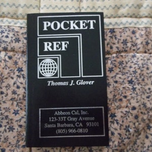 Vintage Pocket Ref by Thomas J. Glover Second Edition Bild 1