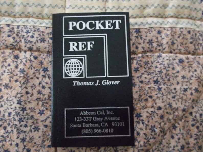 Vintage Pocket Ref by Thomas J. Glover Second Edition image 1