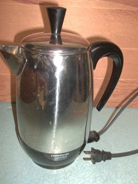 Vintage Farberware Superfast 8 Cup Electric Coffee Percolator